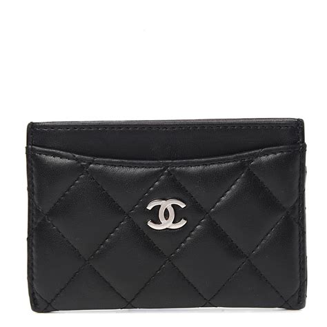 chanel card holder black lambskin|Classic card holder .